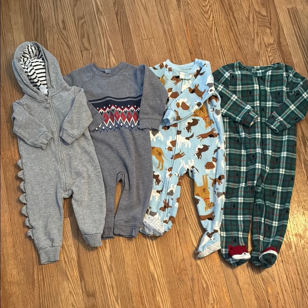 Cozy Kids Sleeper Set - Gray, Blue, Green